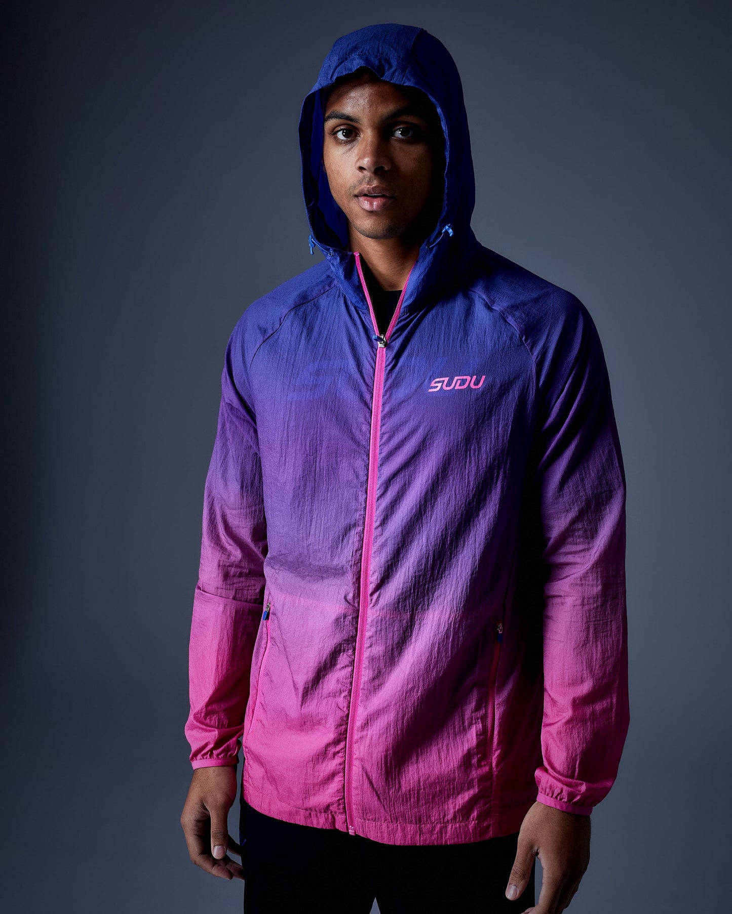 SUDU SPJ LS 01 Lightweight Shower Jacket - Blue/Pink Jacket