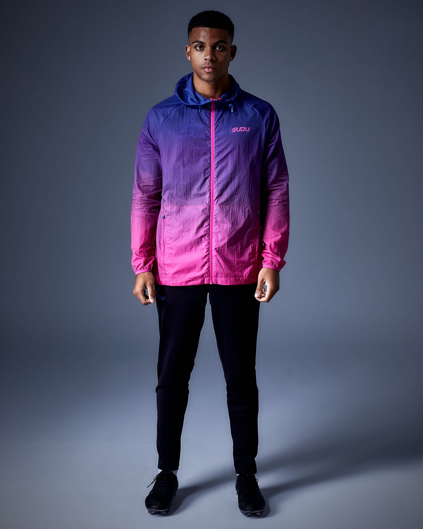 SUDU SPJ LS 01 Lightweight Shower Jacket - Blue/Pink Jacket