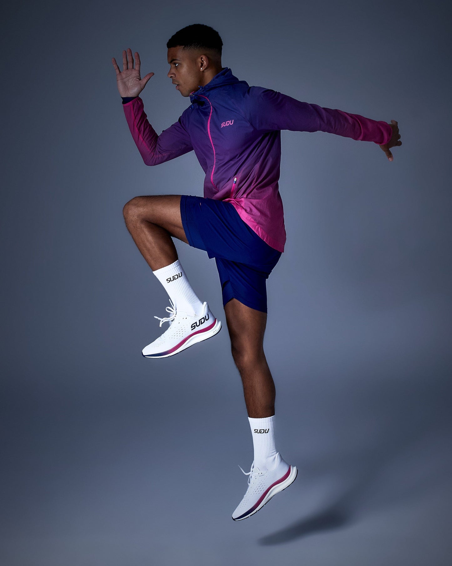 SUDU SPJ LS 01 Lightweight Shower Jacket - Blue/Pink Jacket