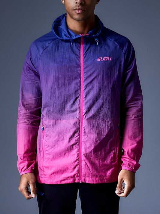 SUDU SPJ LS 01 Lightweight Shower Jacket - Blue/Pink Jacket