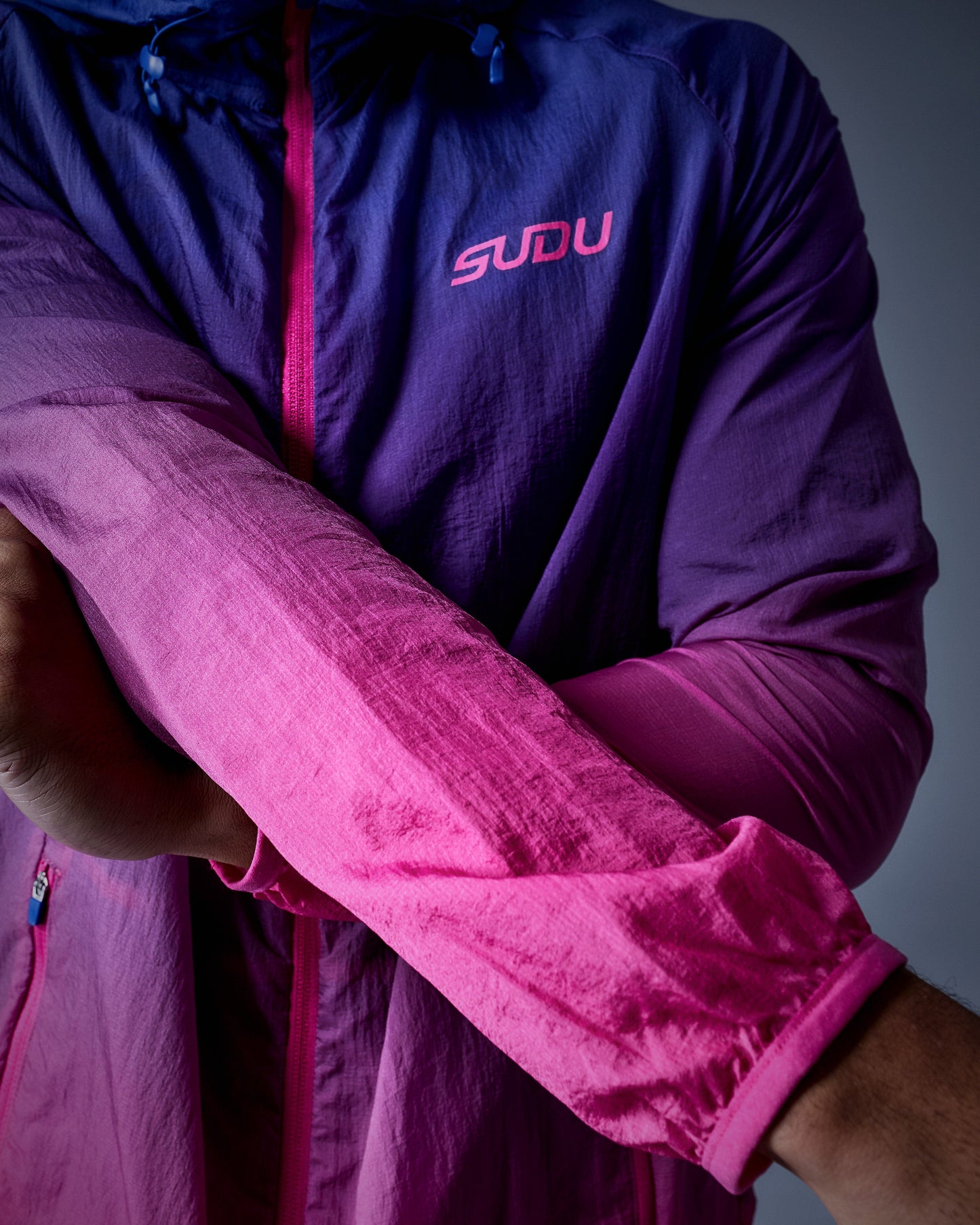 SUDU SPJ LS 01 Lightweight Shower Jacket - Blue/Pink Jacket