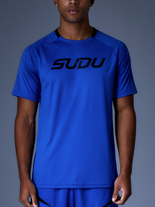 SUDU SPT 01 Logo T-Shirt - Blue Short Sleeve T-Shirt