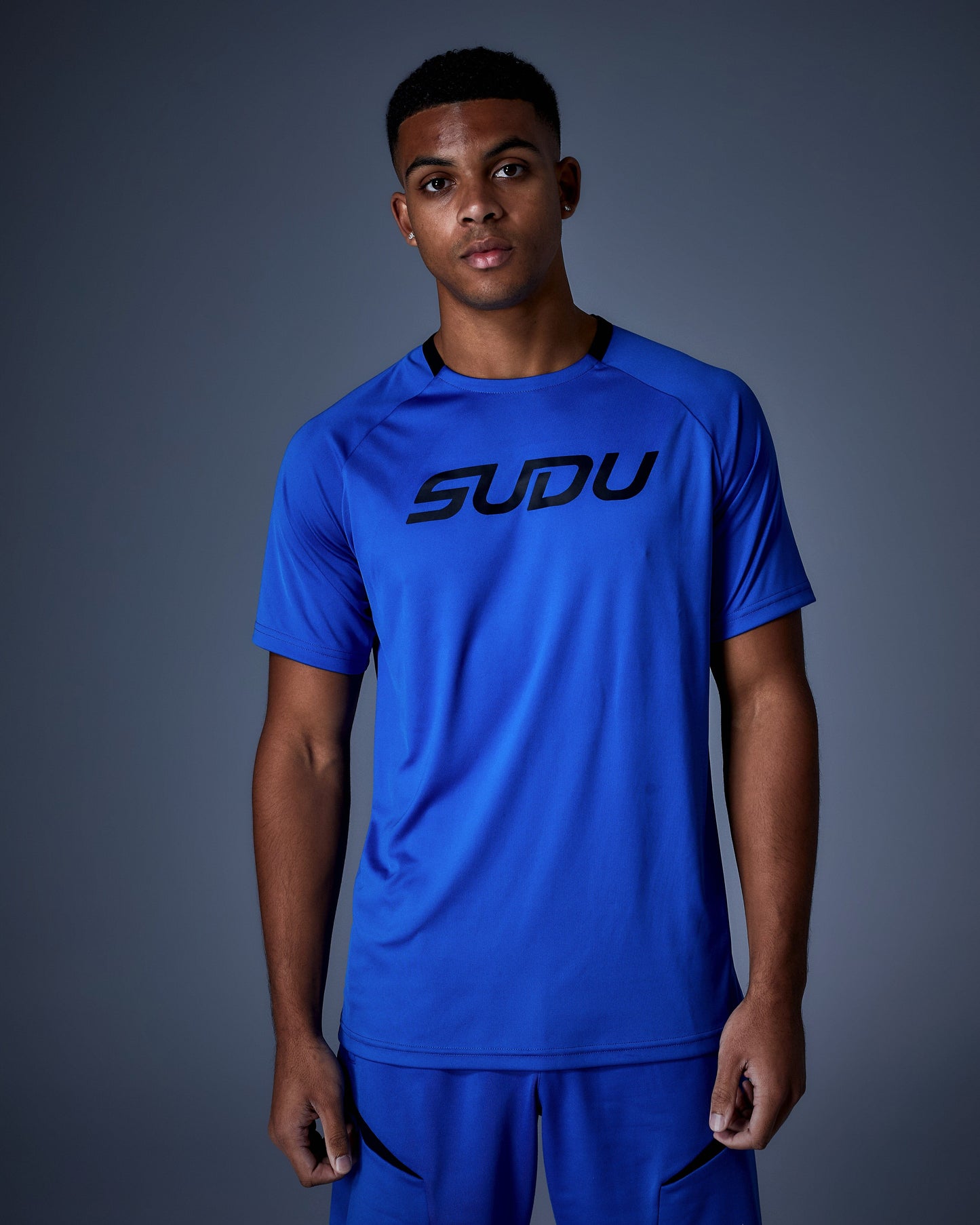 SUDU SPT 01 Logo T-Shirt - Blue Short Sleeve T-Shirt