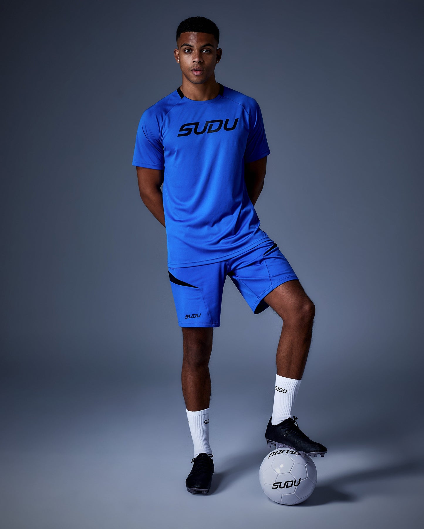 SUDU SPT 01 Logo T-Shirt - Blue Short Sleeve T-Shirt