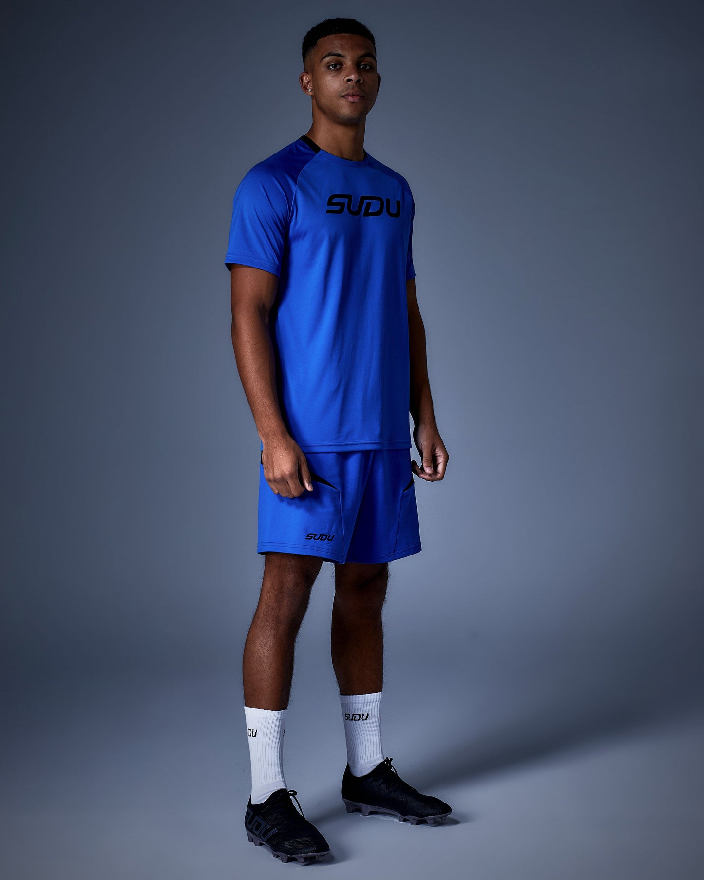 SUDU SPT 01 Logo T-Shirt - Blue Short Sleeve T-Shirt