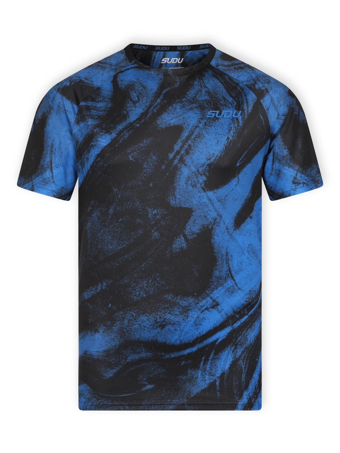 SUDU SPT AOP 01 Training T-Shirt - Black/Blue XS Short Sleeve T-Shirt