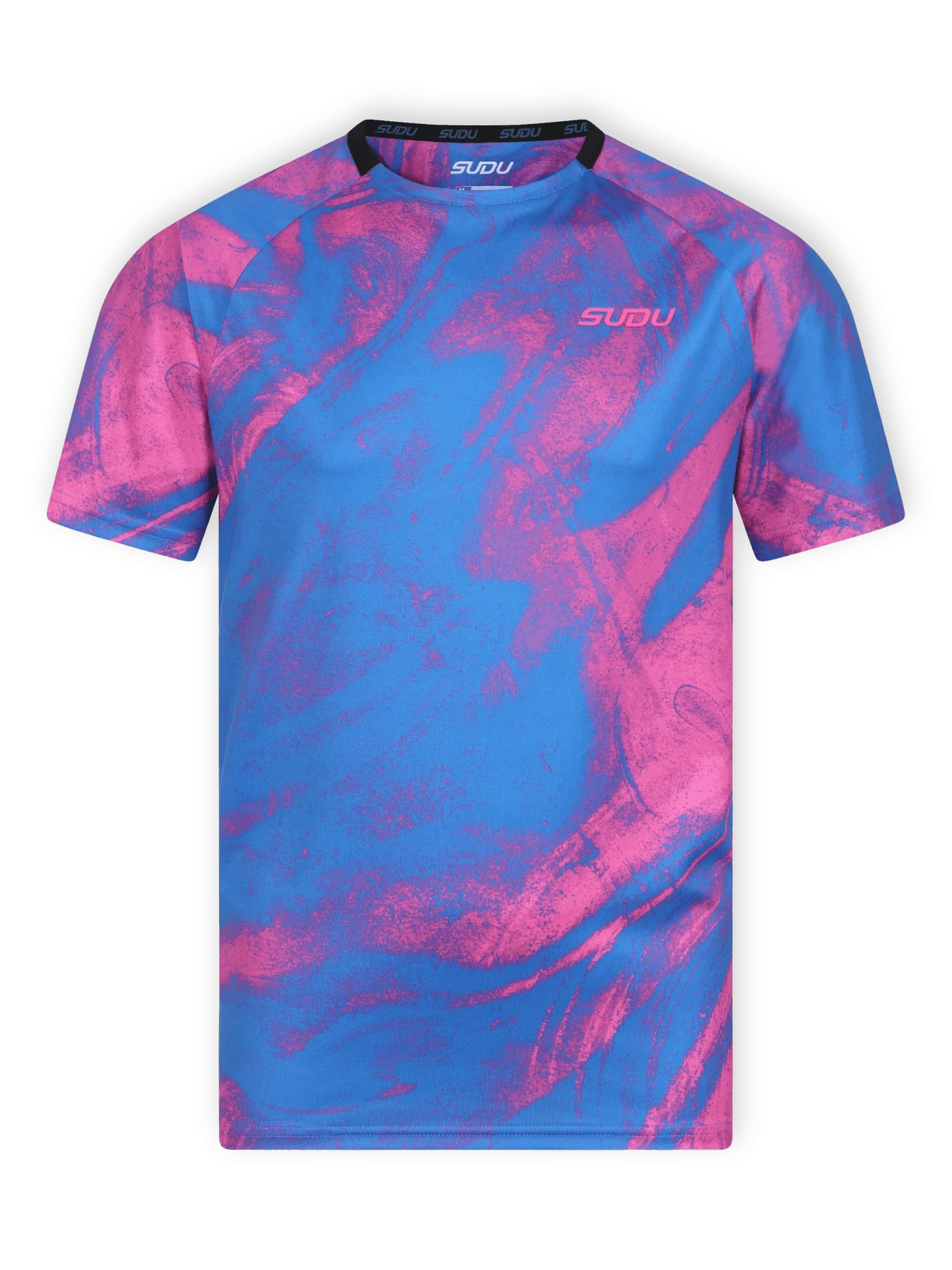 SUDU SPT AOP 01 Training T-Shirt - Blue/Pink XS Short Sleeve T-Shirt