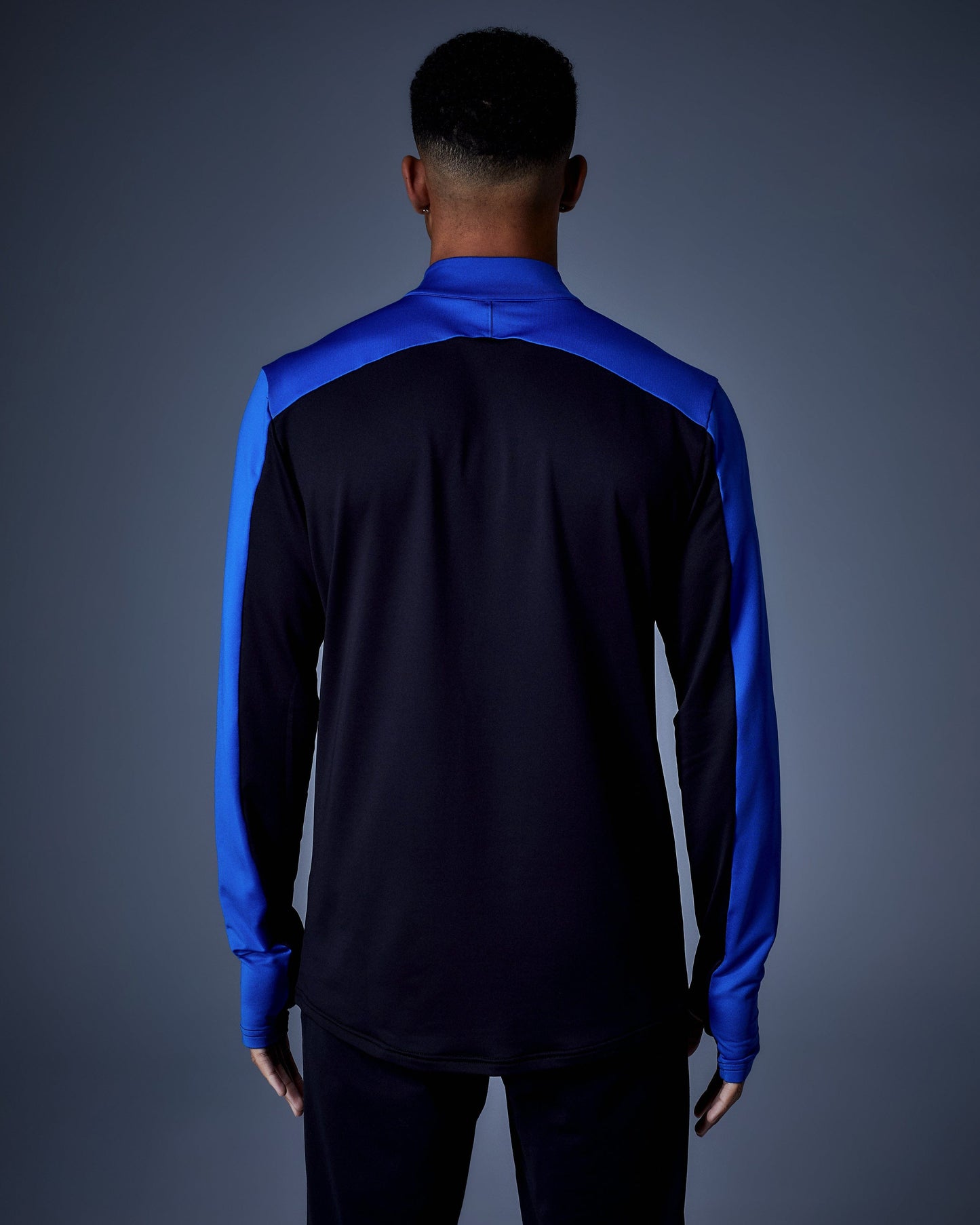 SUDU SPZM 01 Quarter Zip Midlayer - Black/Blue Midlayer