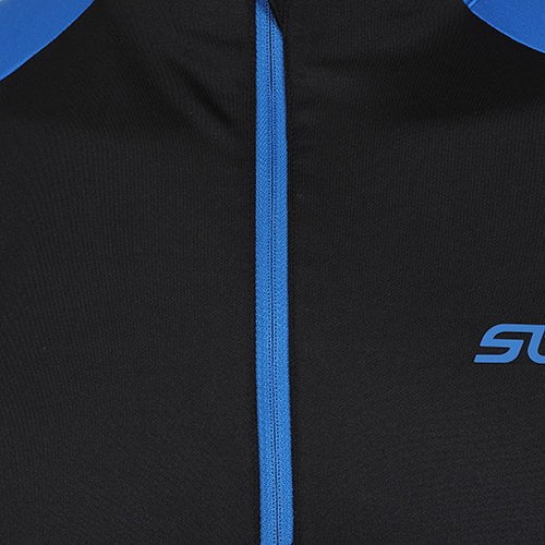 SUDU SPZM 01 Quarter Zip Midlayer - Black/Blue Midlayer