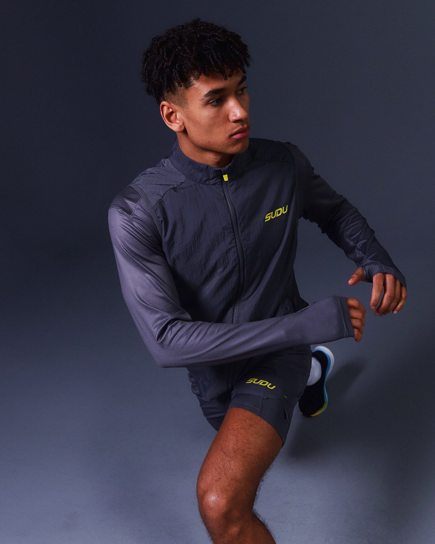 SUDU SRG 01 Run Gilet - Iron Gate / Blazing Yellow Gilet