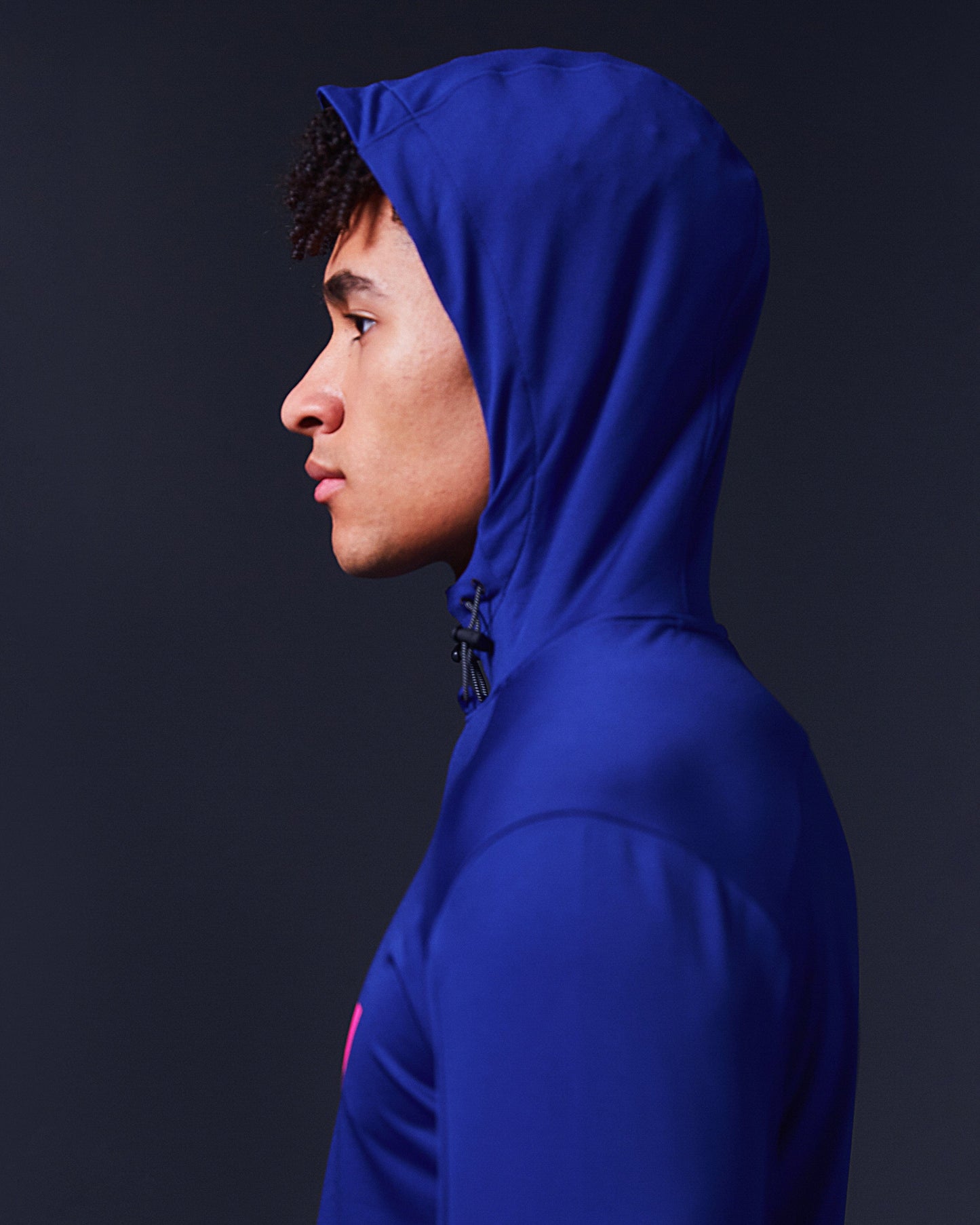SUDU SRH 01 Run Hoody - Belleweather Blue / Carmine Rose Hoodie