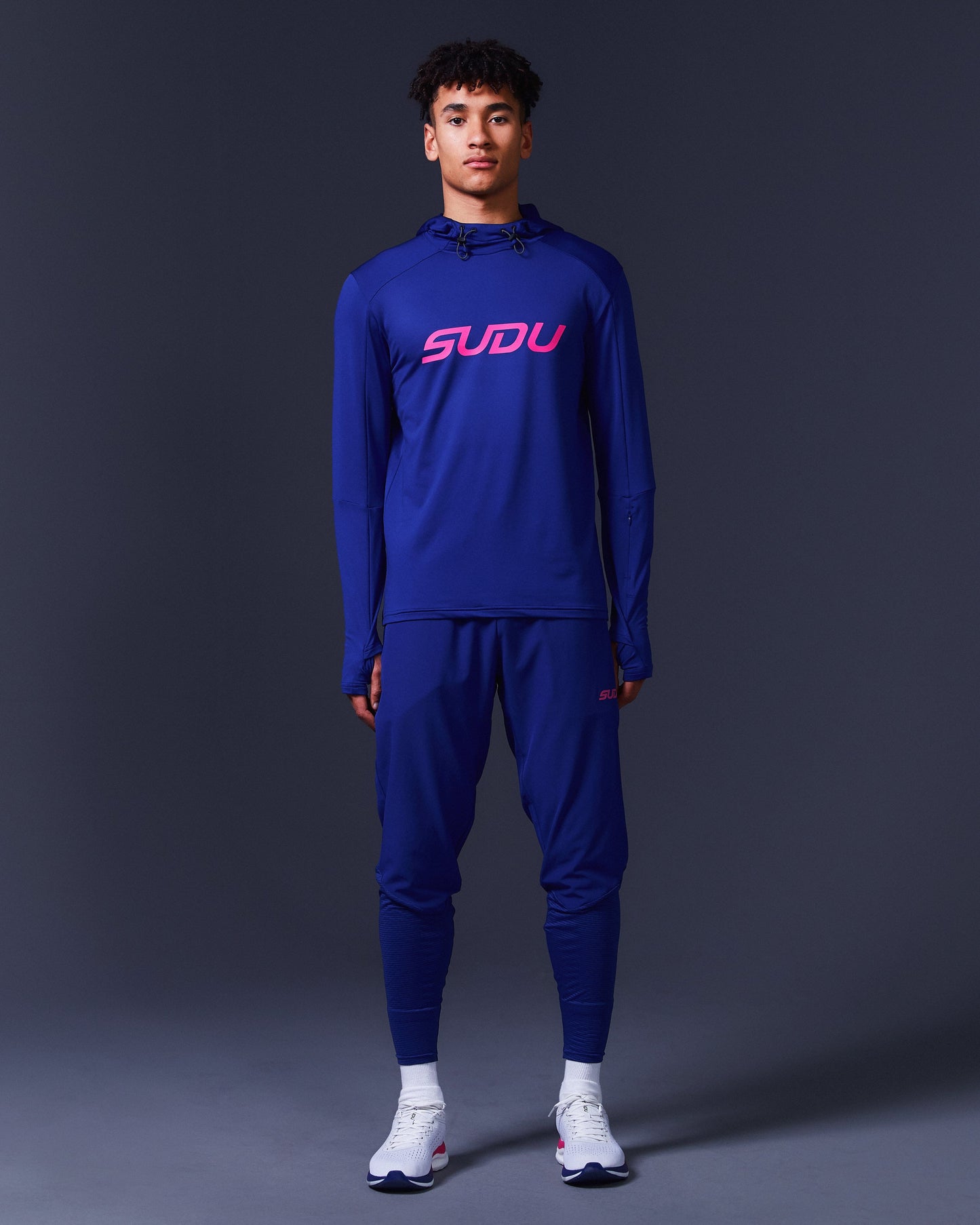 SUDU SRH 01 Run Hoody - Belleweather Blue / Carmine Rose XS Hoodie