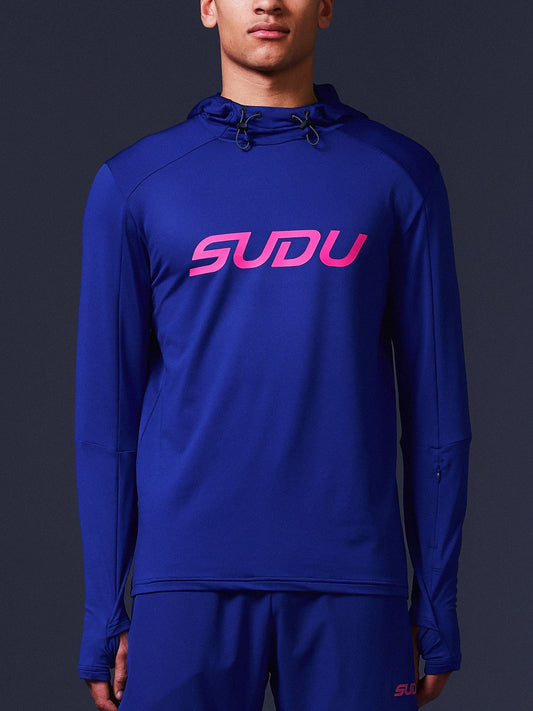 SUDU SRH 01 Run Hoody - Dark Blue/Pink Hoodie
