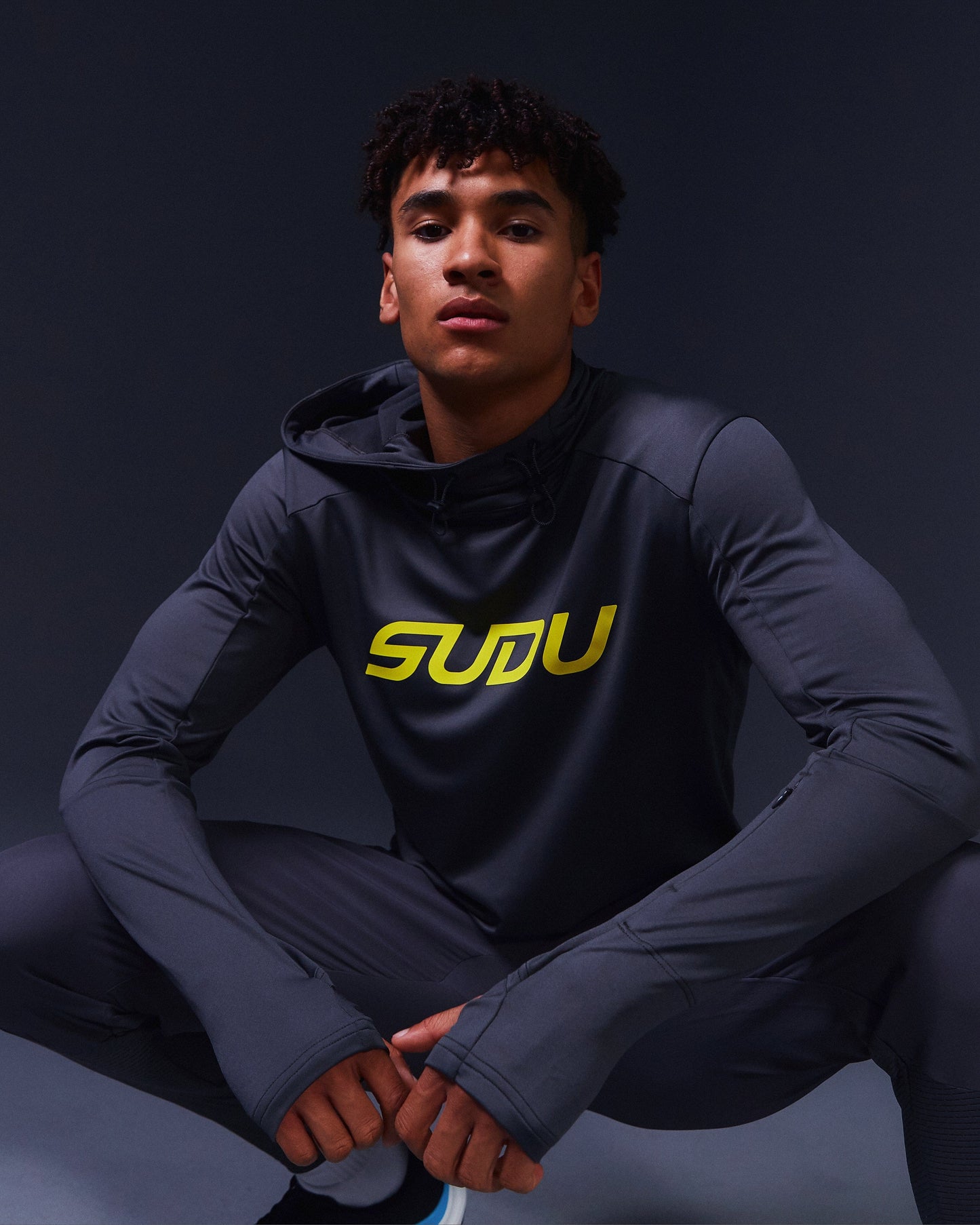 SUDU SRH 01 Run Hoody - Iron Gate / Blazing Yellow Hoodie