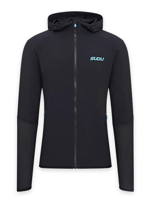 SUDU SRJ FZ 01 Full Zip Jacket - Black/Light Blue XS Jacket