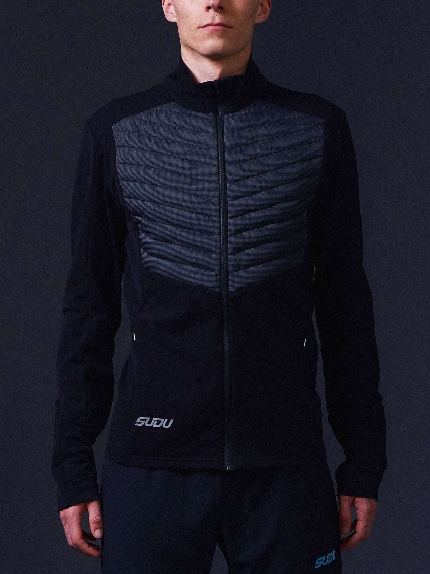 SUDU SRJ HY 01 Run Hybrid Jacket - Black/Grey Jacket