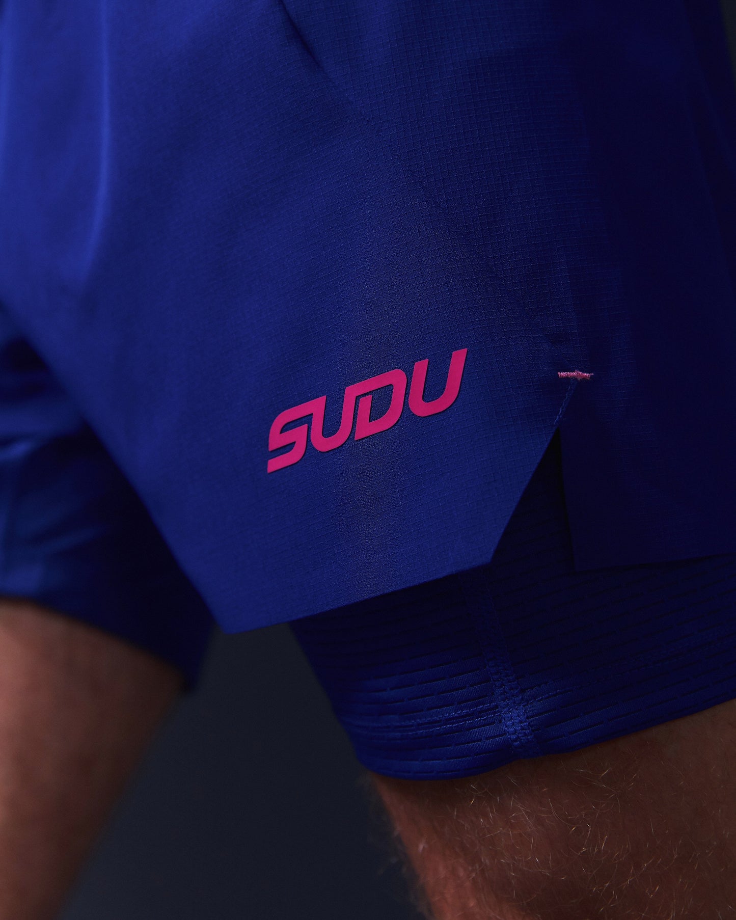 SUDU SRS 01 Run Shorts - Belleweather Blue / Carmine Rose Shorts