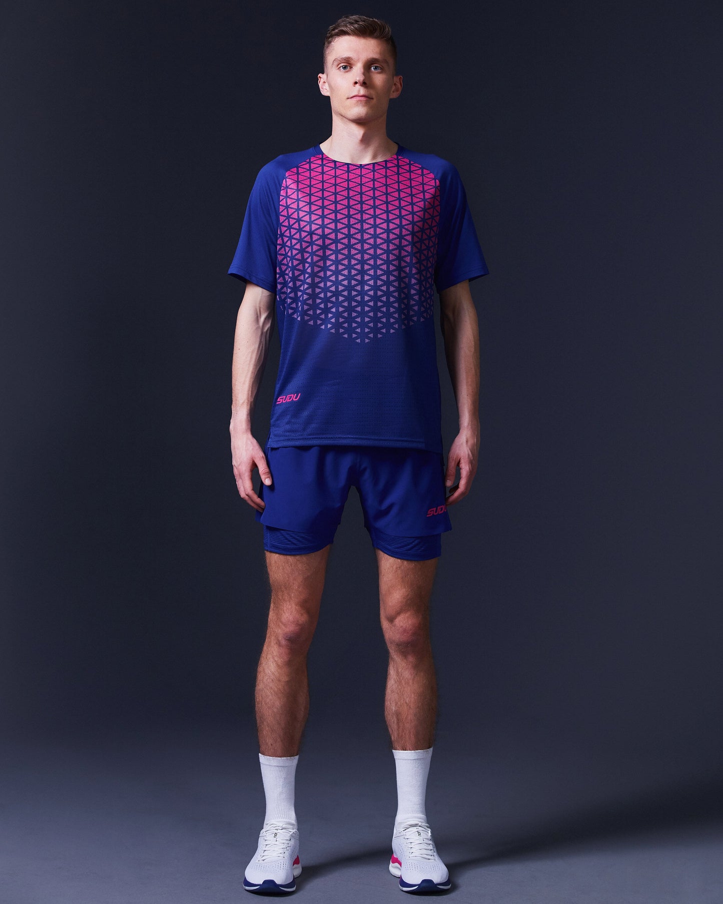 SUDU SRS 01 Run Shorts - Belleweather Blue / Carmine Rose XS Shorts