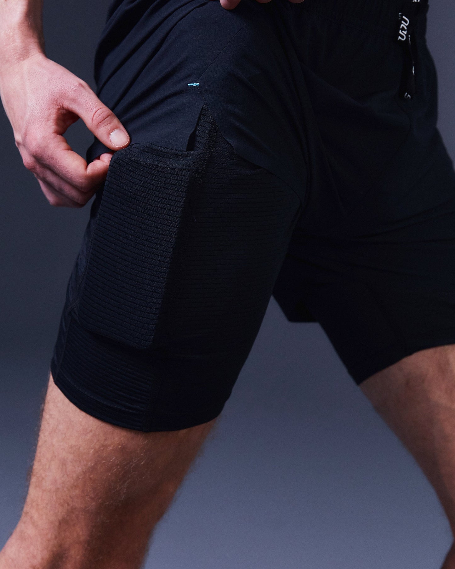 SUDU SRS 01 Run Shorts - Black Beauty / Aquarius Shorts