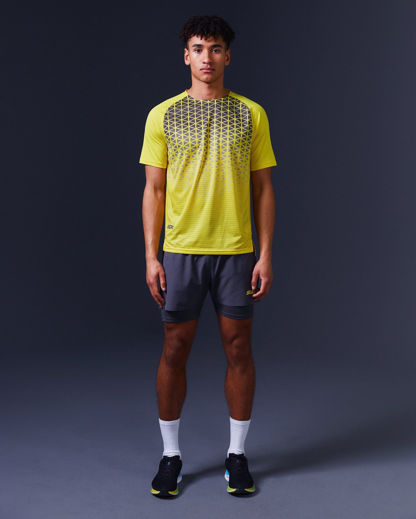 SUDU SRS 01 Run Shorts - Iron Gate / Blazing Yellow XS Shorts