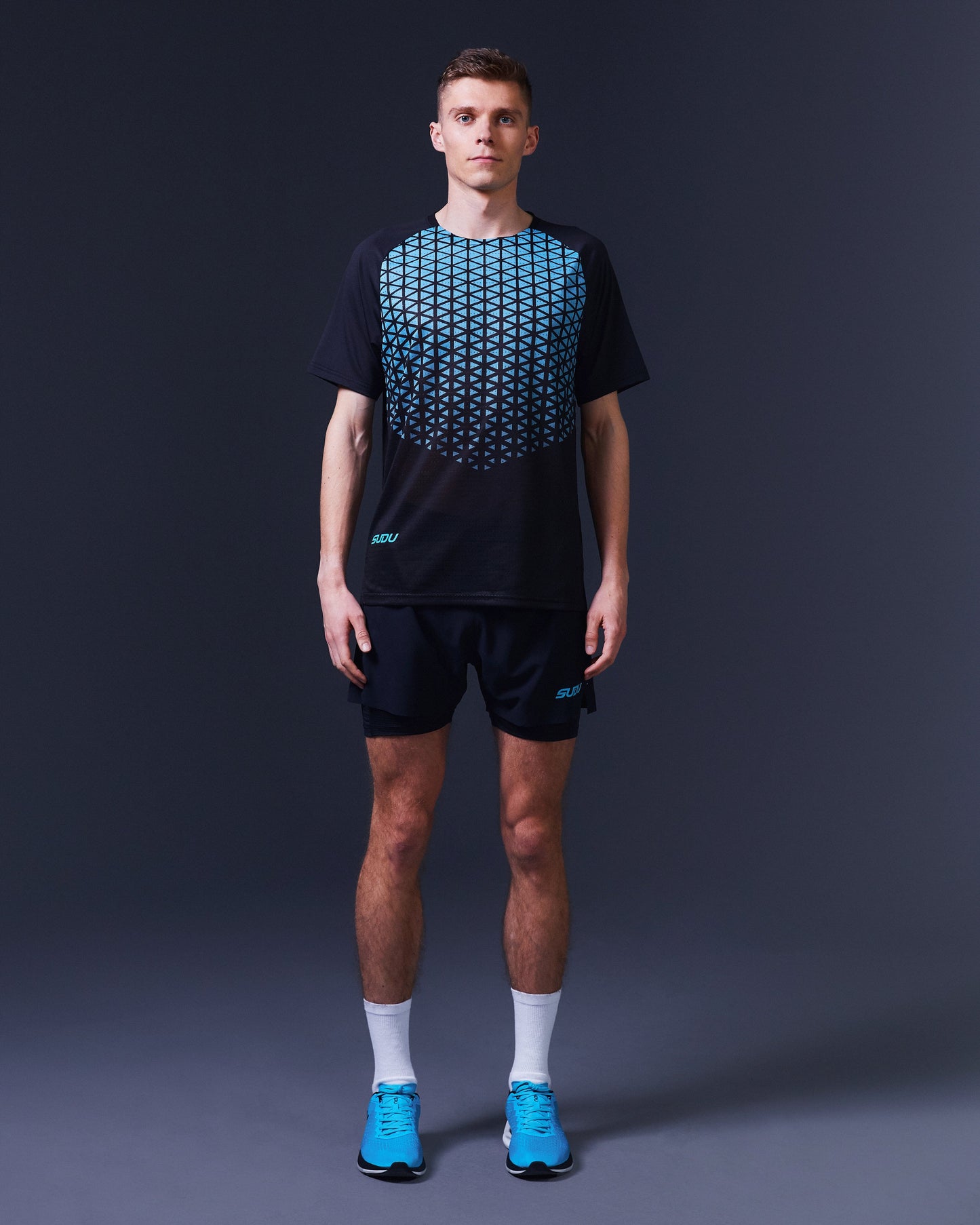 SUDU SRT SS 01 Run Short Sleeve T-Shirt - Black Beauty / Aquarius XS Short Sleeve T-Shirt