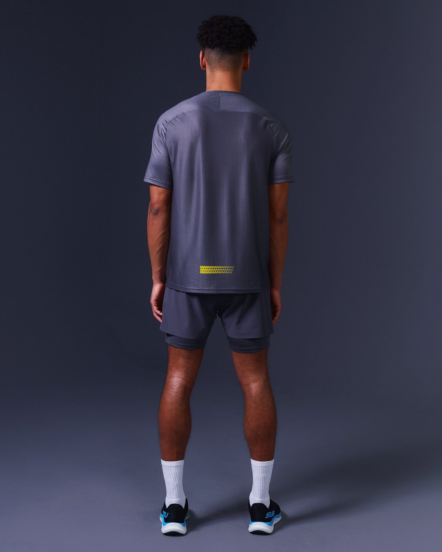 SUDU SRT SS 01 Run Short Sleeve T-Shirt - Iron Gate / Blazing Yellow Short Sleeve T-Shirt
