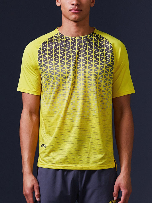 SUDU SRT SS 01 Run Short Sleeve T-Shirt - Yellow/Grey Short Sleeve T-Shirt