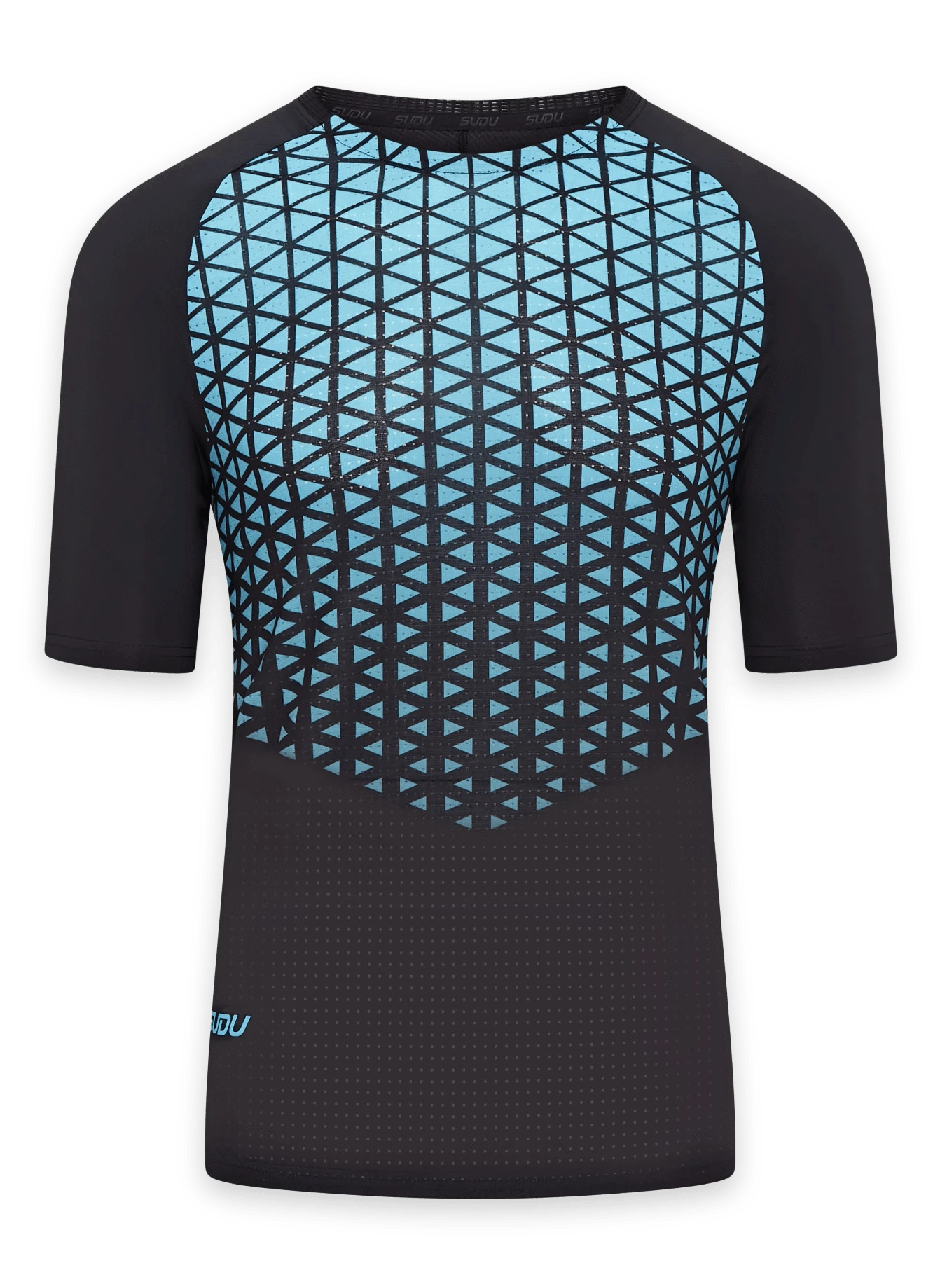SUDU SRT SS 01 Short Sleeve T-Shirt - Black/Light Blue XS Short Sleeve T-Shirt