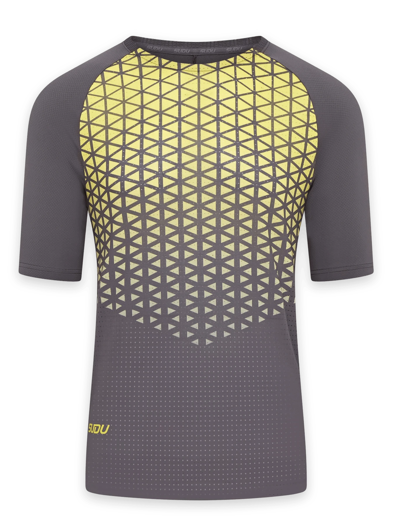 SUDU SRT SS 01 Short Sleeve T-Shirt - Grey/Yellow XS Short Sleeve T-Shirt