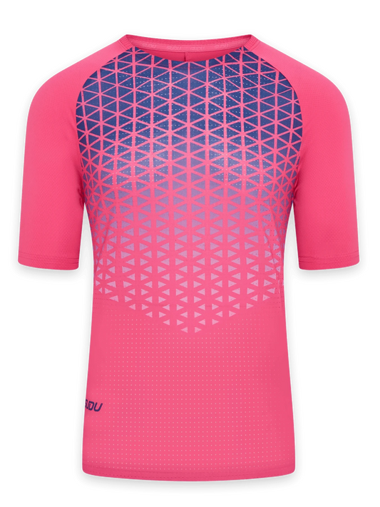 SUDU SRT SS 01 Short Sleeve T-Shirt - Pink/Dark Blue XS Short Sleeve T-Shirt