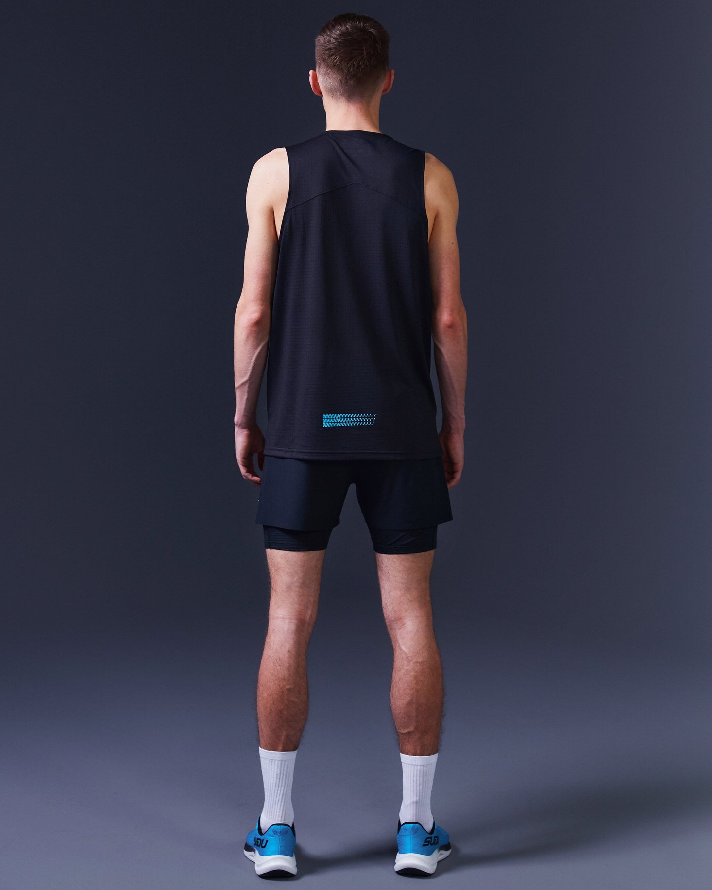 SUDU SRV 01 Run Vest - Black Beauty / Aquarius Vest