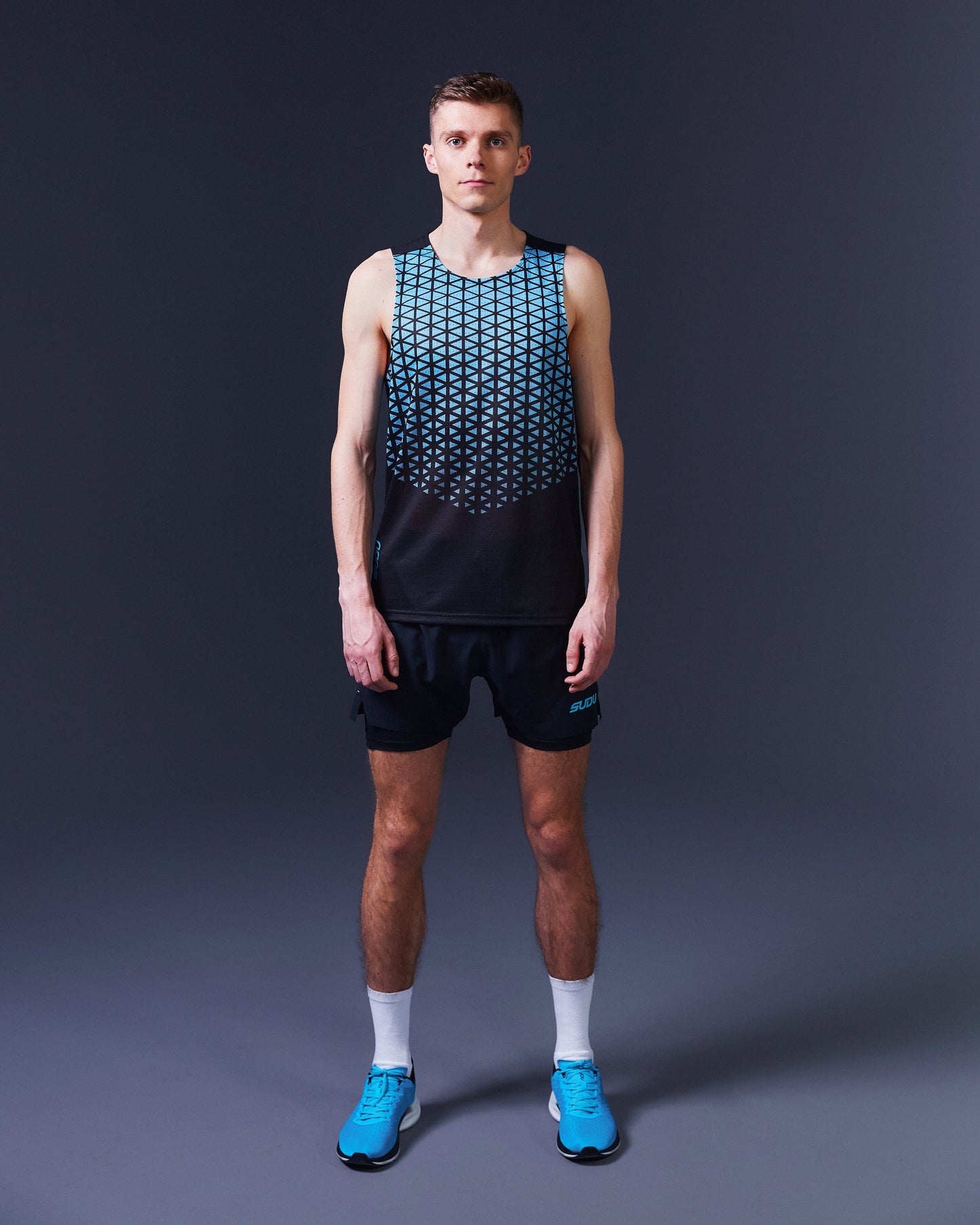 SUDU SRV 01 Run Vest - Black Beauty / Aquarius XS Vest