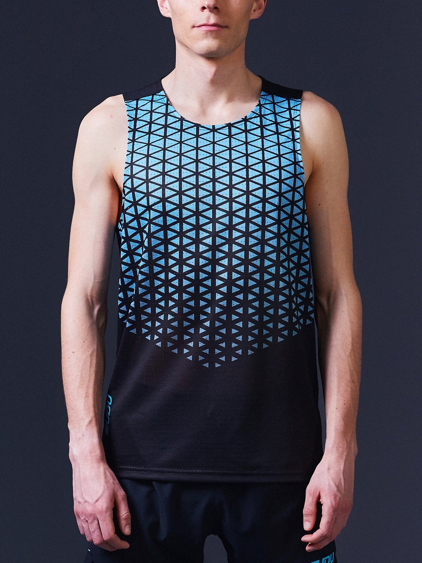 SUDU SRV 01 Run Vest - Black/Light Blue Vest