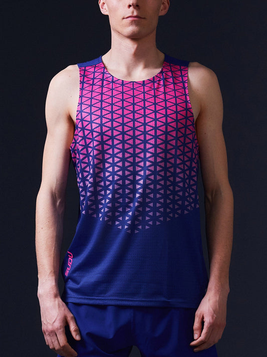 SUDU SRV 01 Run Vest - Dark Blue/Pink Vest
