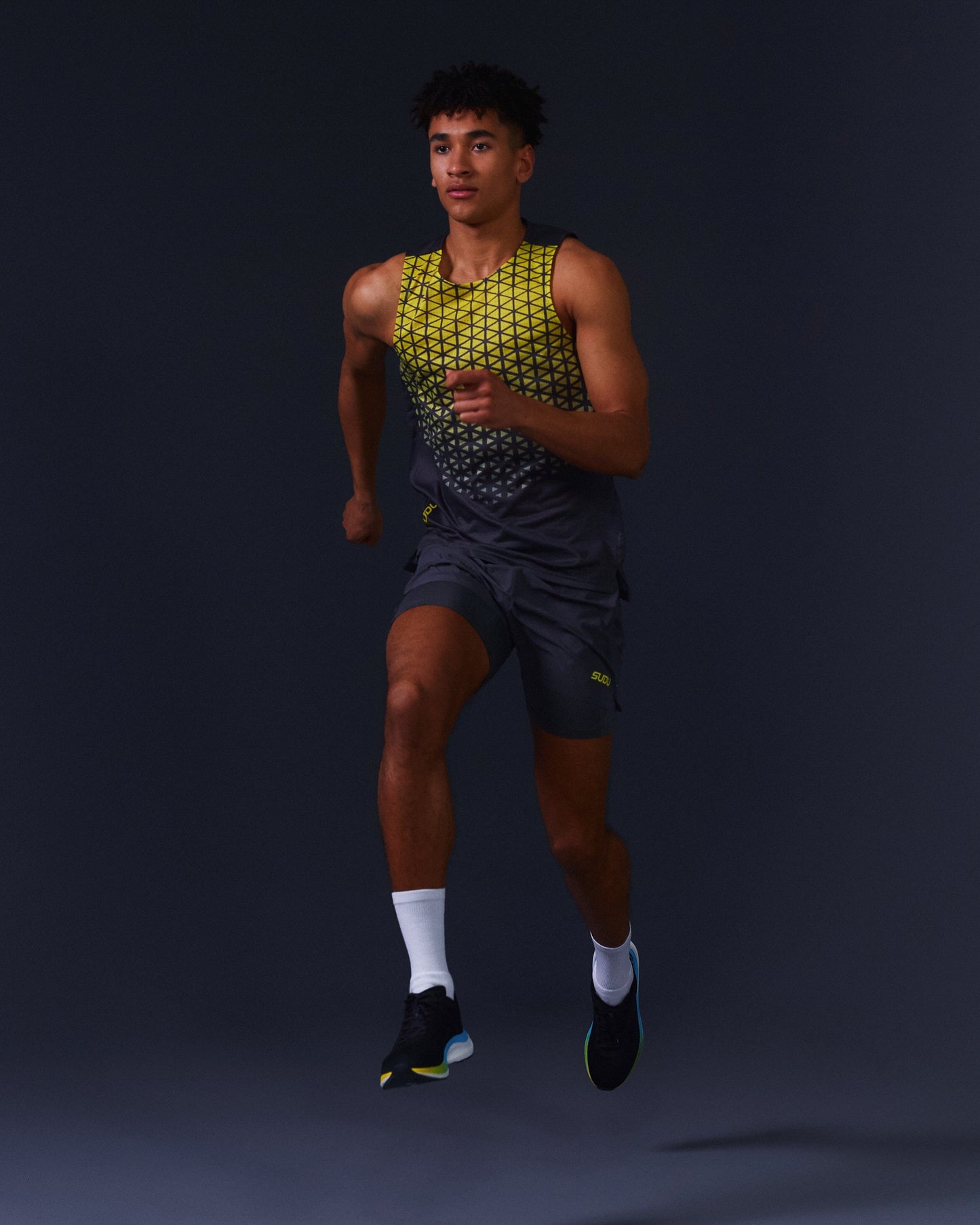 SUDU SRV 01 Run Vest - Iron Gate / Blazing Yellow Vest