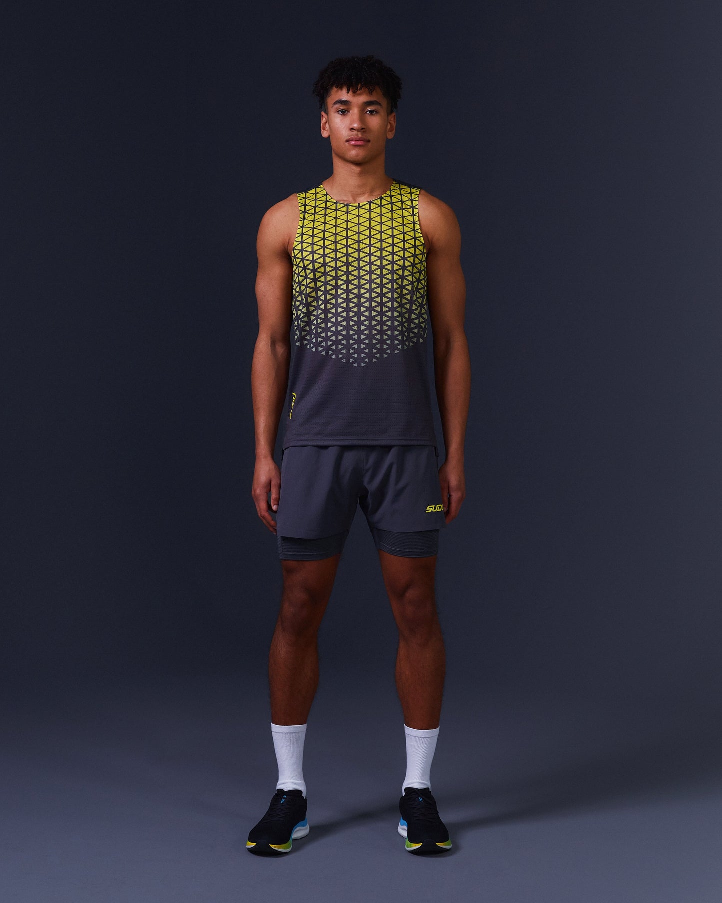 SUDU SRV 01 Run Vest - Iron Gate / Blazing Yellow XS Vest