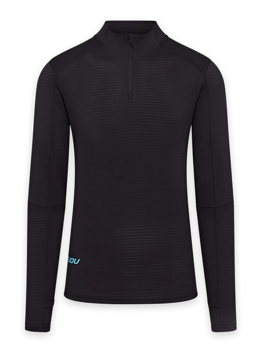 SUDU SRZ 01 Zip Mid-Layer - Black/Light Blue XS Long Sleeve Shirt
