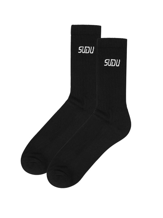 SUDU SUDU Crew Socks (2 pack) - Black Socks