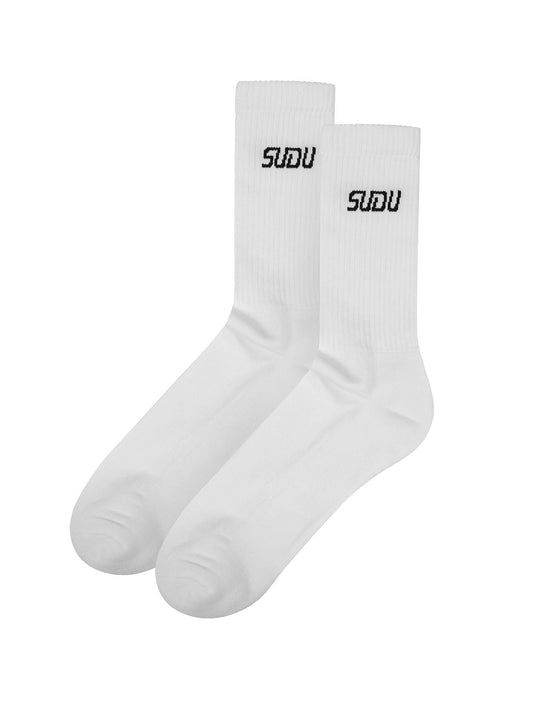 SUDU SUDU Crew Socks (2 pack) - White Socks