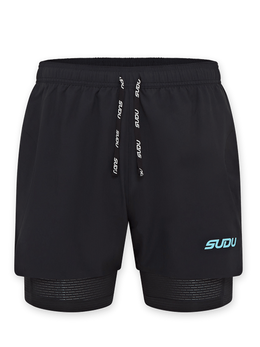 SRS 01 Shorts - Black/Light Blue