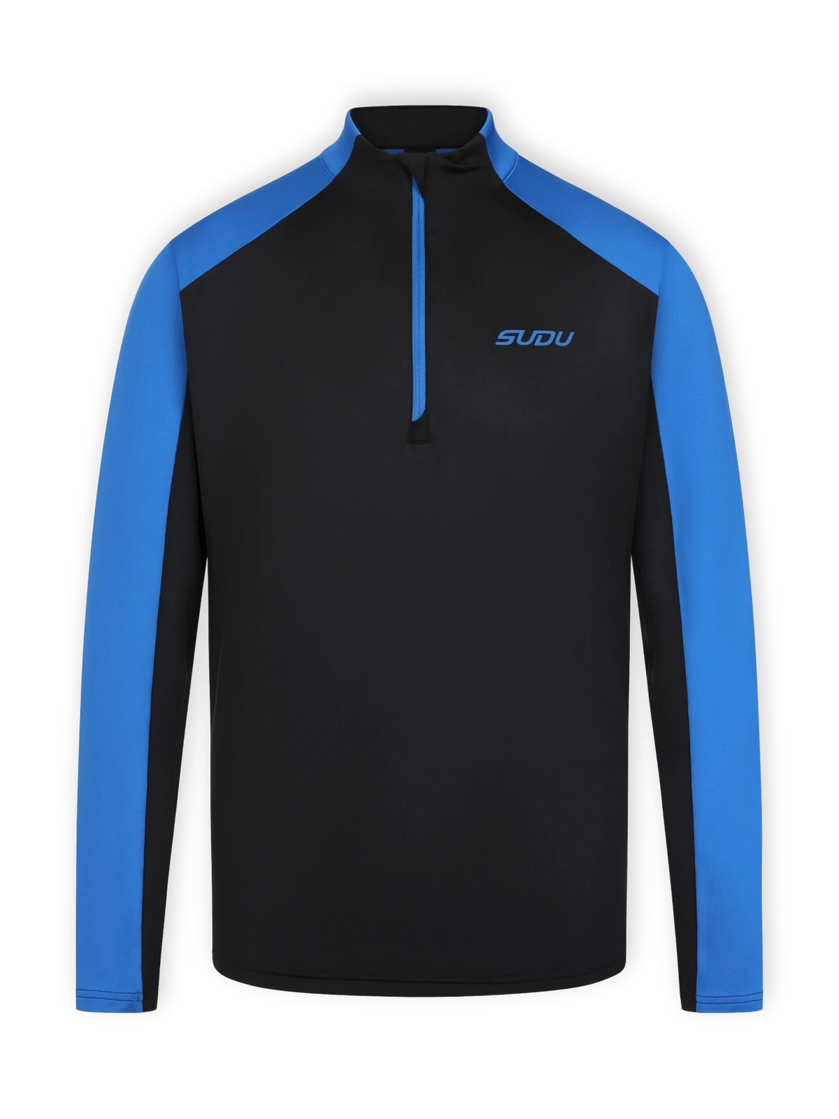 SPZM 01 Quarter Zip Midlayer Black Blue