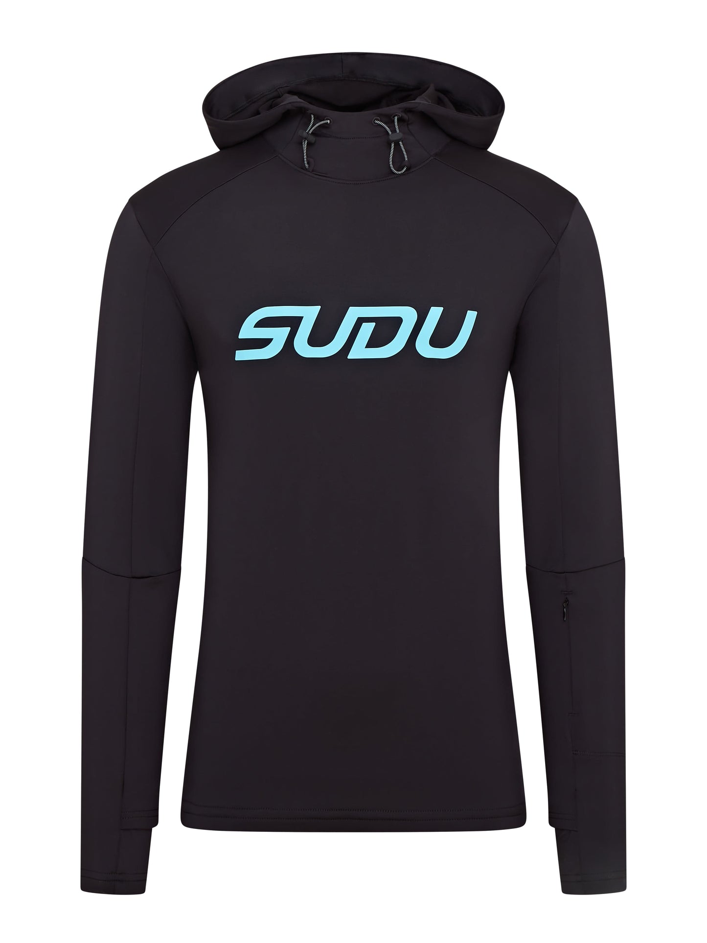 SUDU SRH 01 Run Hoodie - Black/Light Blue XS Hoodie