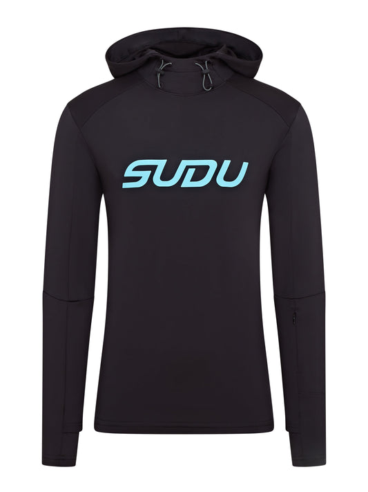 SUDU SRH 01 Run Hoodie - Black/Light Blue XS Hoodie