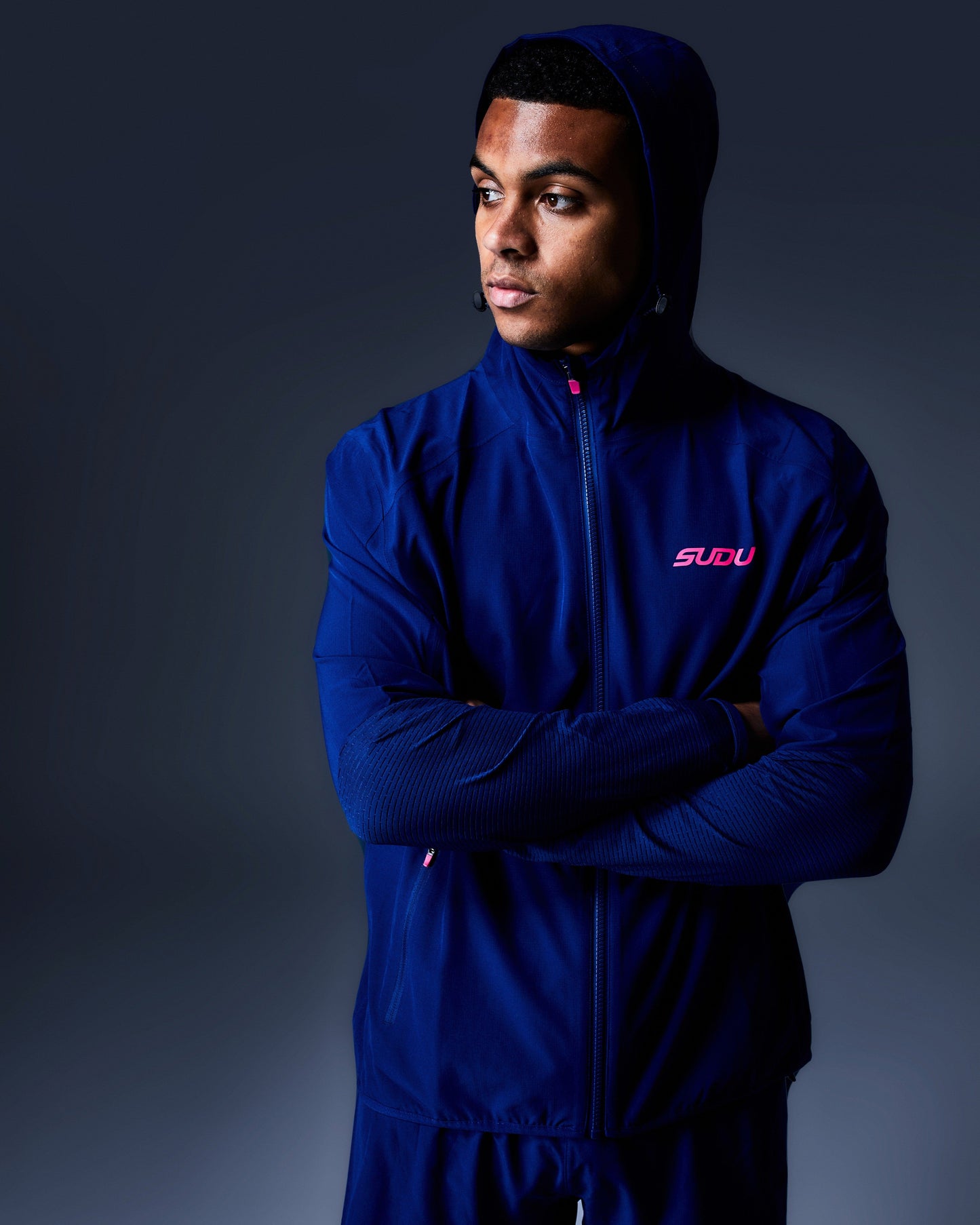 SUDU SRJ FZ 01 Run Full Zip Jacket - Blue/Pink Jacket