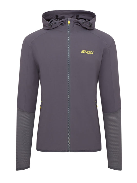 SUDU SRJ FZ 01 Run Full Zip Jacket - Grey/Yellow XS Jacket