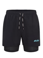 SRS 01 Run Shorts - Black/Light Blue