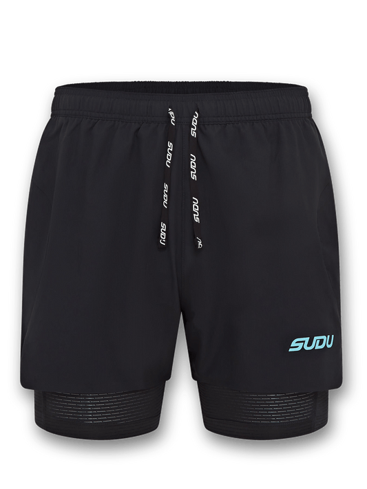 SRS 01 Shorts - Black/Light Blue