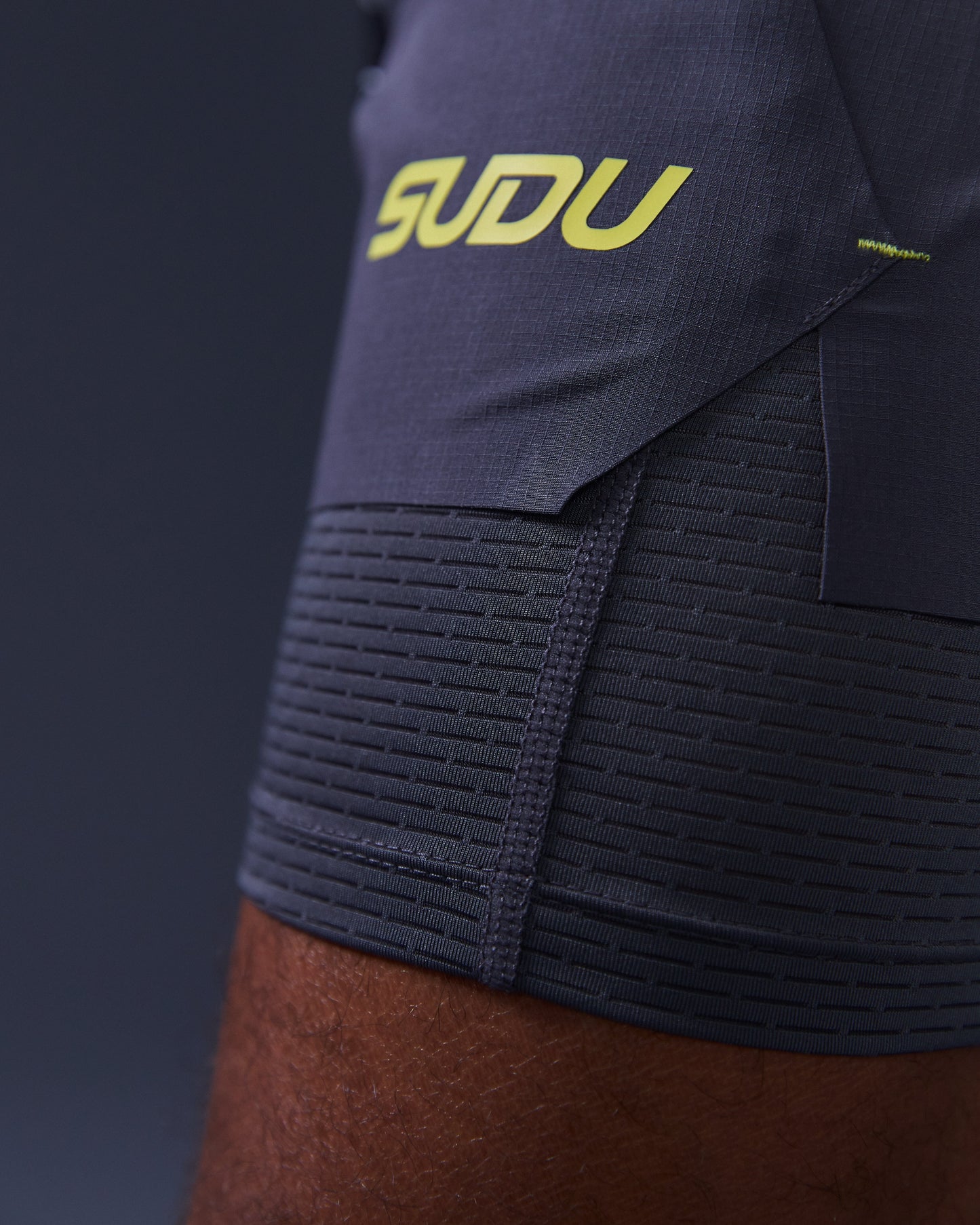 SUDU SRS 01 Run Shorts - Iron Gate / Blazing Yellow Shorts
