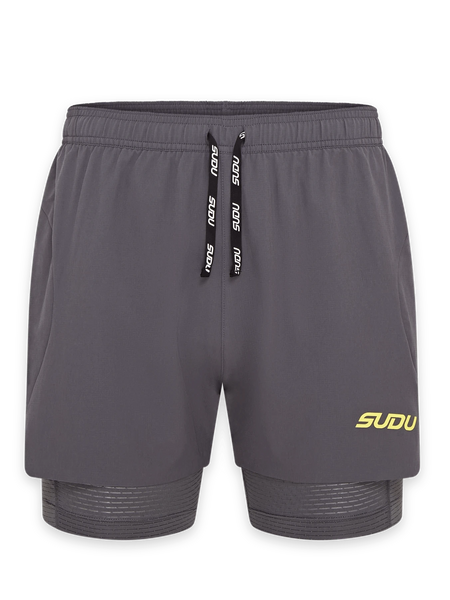 パンツ First Aid To The Injured LAYERD-SHORTS FIRST AID TO THE INJURED panels detail layered shorts