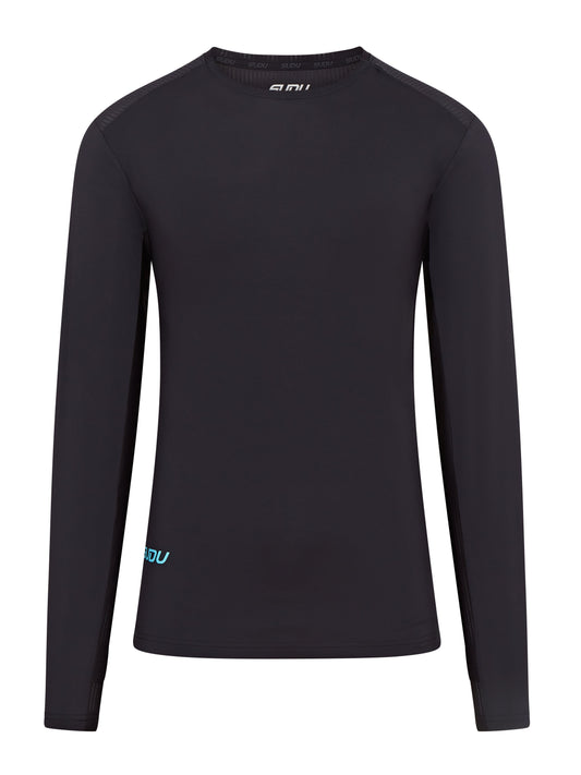 SUDU SRT LS 01 Run Long Sleeve Shirt - Black/Light Blue XS Long Sleeve Shirt